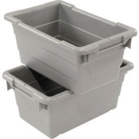 Akro-Mils Hang & Stack Storage Bin, Gray, 6 PK 34301